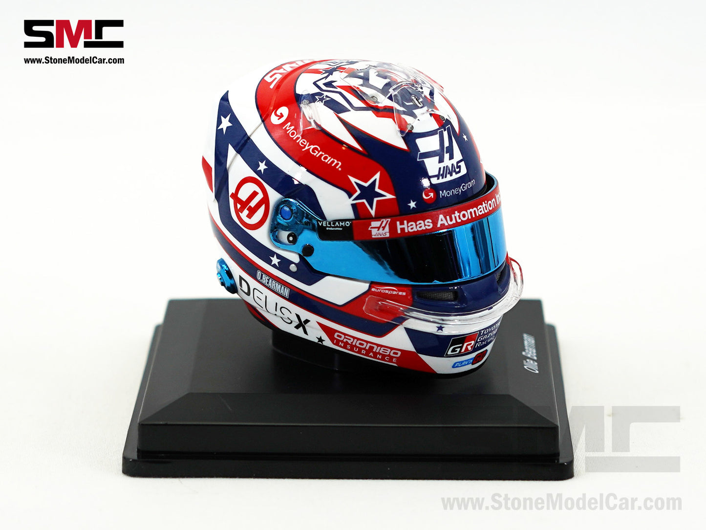 Haas F1 Team VF-25 #87 Oliver Bearman US Austin GP 2025 Spark 1:5 Miniature Helmet