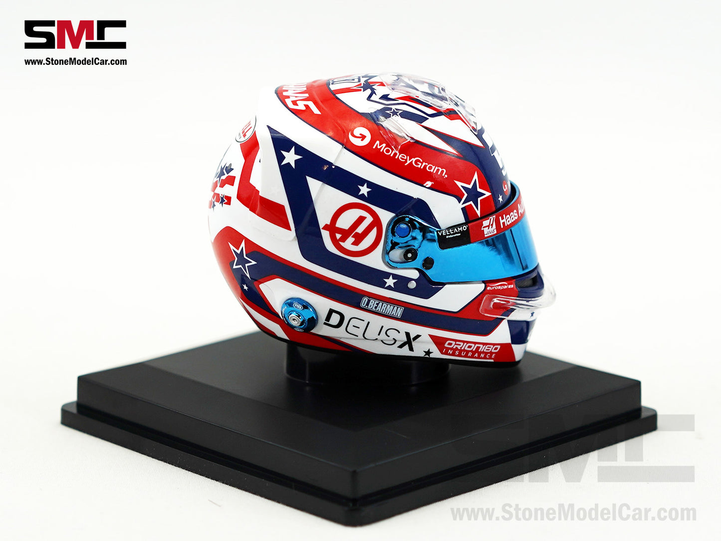 Haas F1 Team VF-25 #87 Oliver Bearman US Austin GP 2025 Spark 1:5 Miniature Helmet