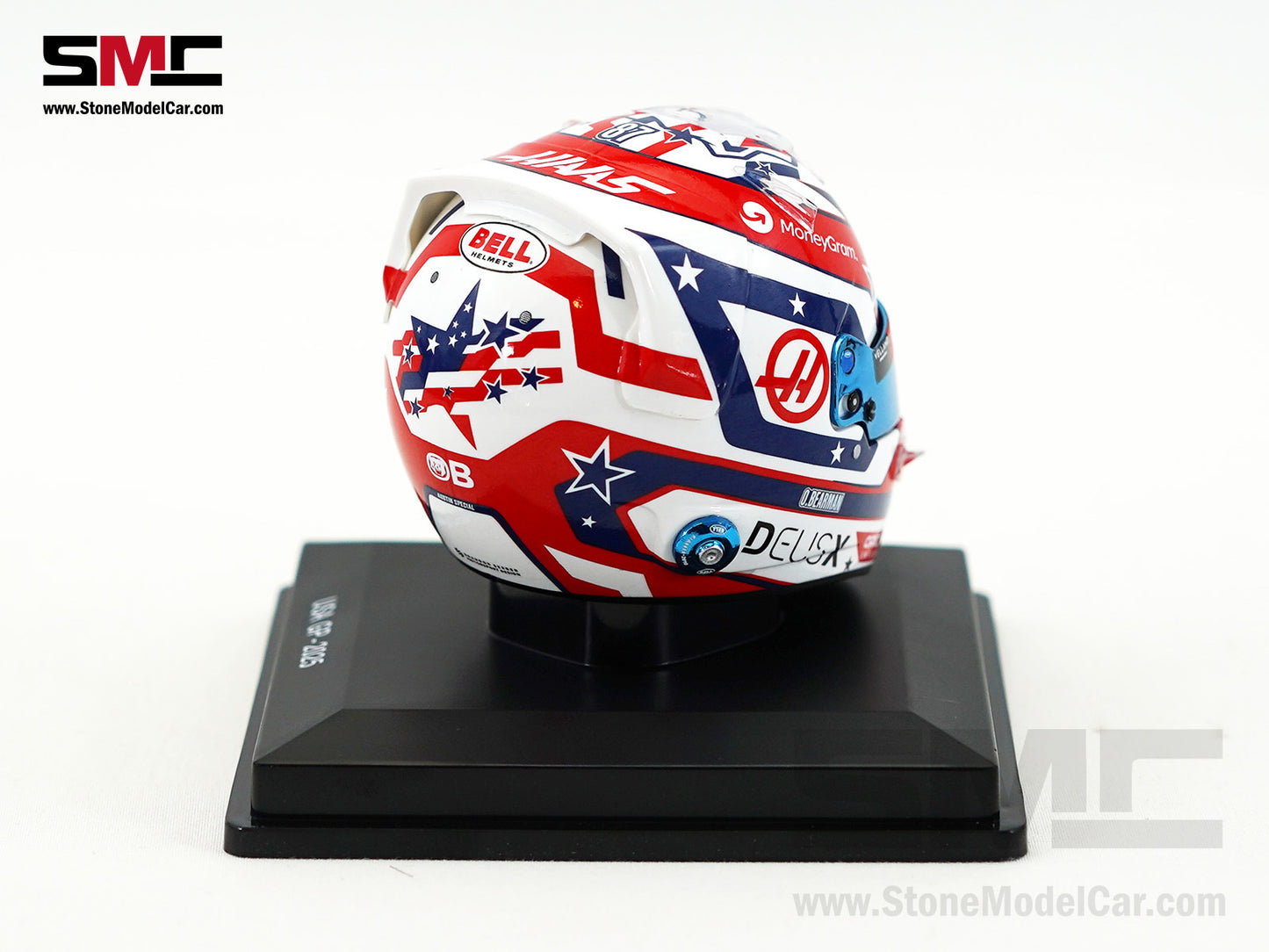 Haas F1 Team VF-25 #87 Oliver Bearman US Austin GP 2025 Spark 1:5 Miniature Helmet