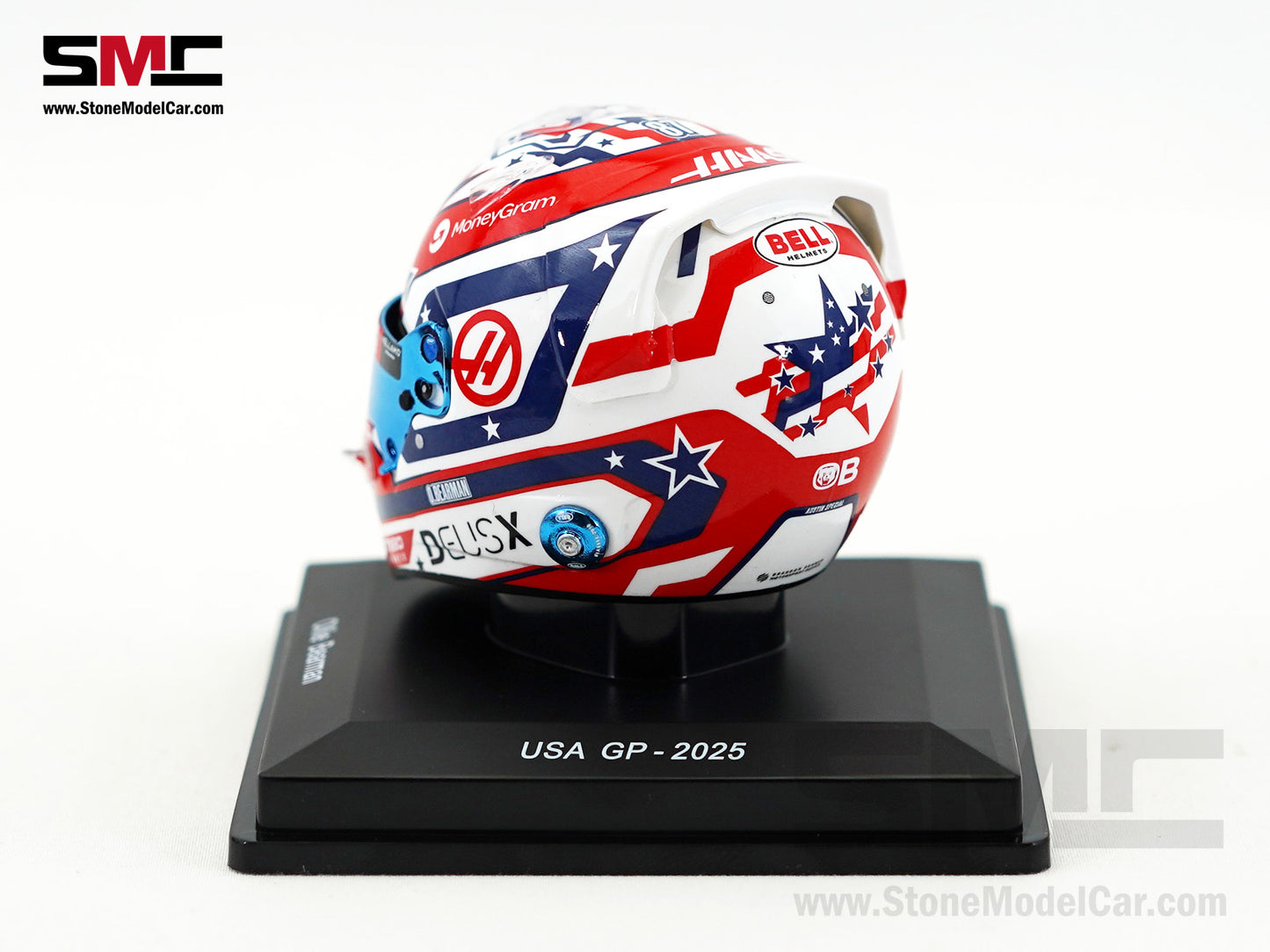 Haas F1 Team VF-25 #87 Oliver Bearman US Austin GP 2025 Spark 1:5 Miniature Helmet
