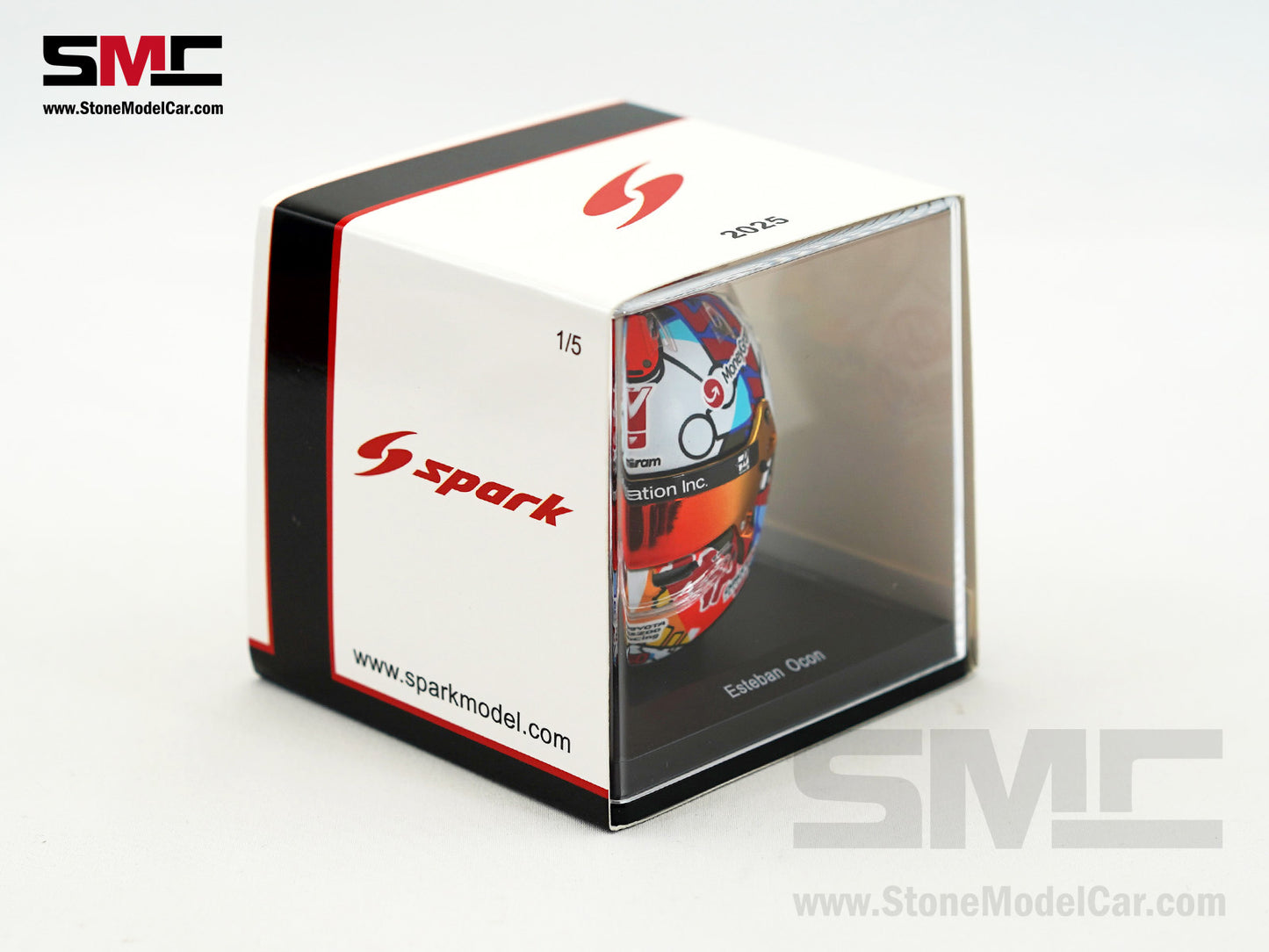 Haas F1 Team VF-25 #31 Esteban Ocon US Miami GP 2025 Spark 1:5 Miniature Helmet