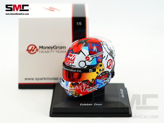 Haas F1 Team VF-25 #31 Esteban Ocon US Miami GP 2025 Spark 1:5 Miniature Helmet
