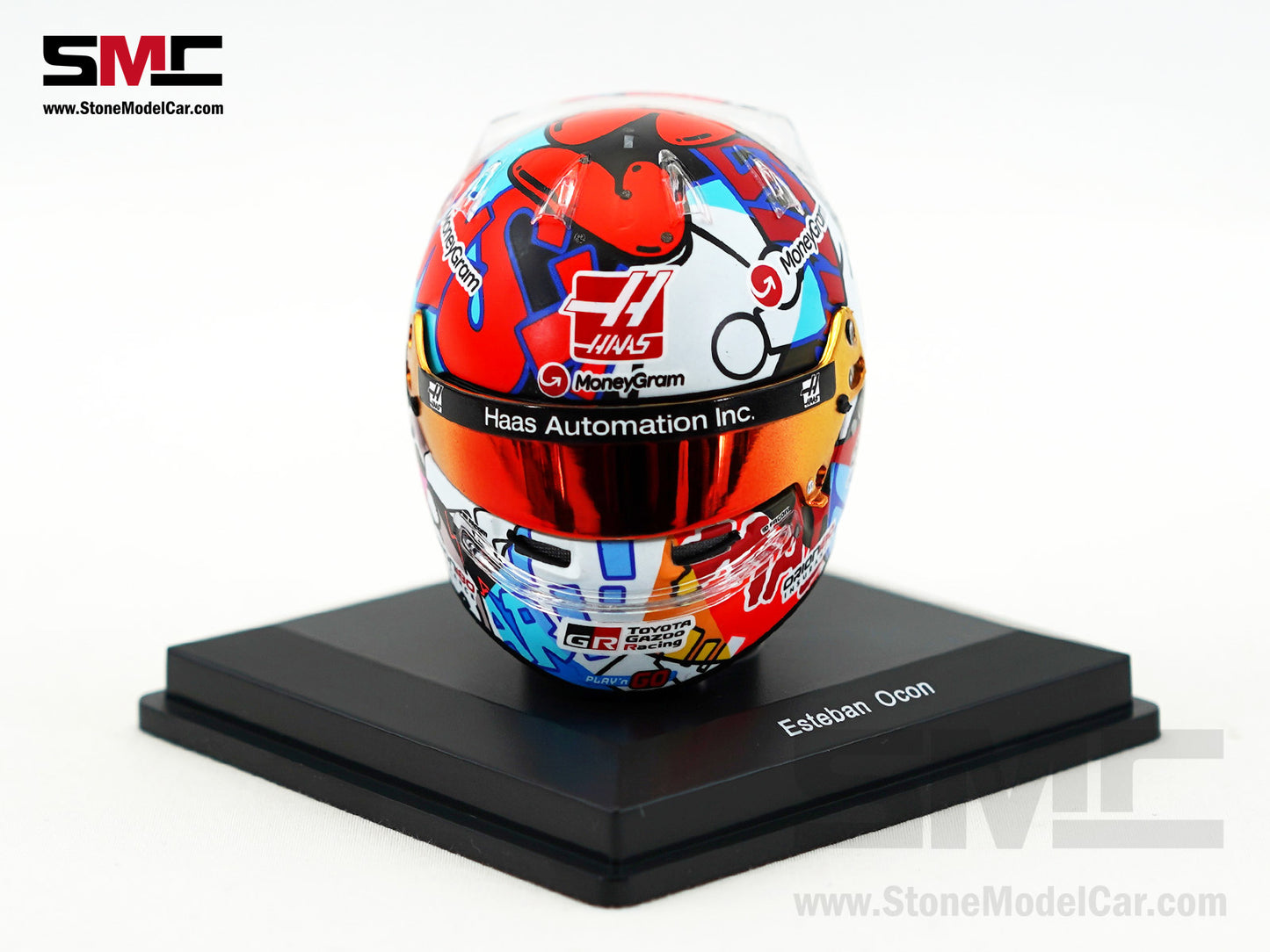 Haas F1 Team VF-25 #31 Esteban Ocon US Miami GP 2025 Spark 1:5 Miniature Helmet