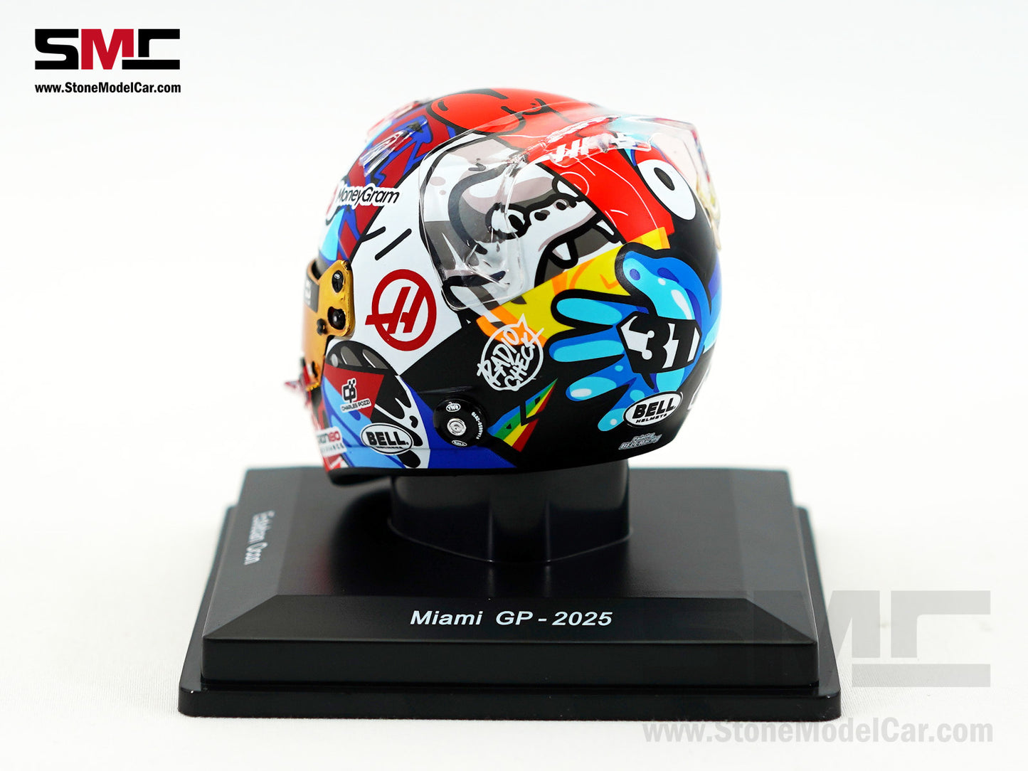 Haas F1 Team VF-25 #31 Esteban Ocon US Miami GP 2025 Spark 1:5 Miniature Helmet