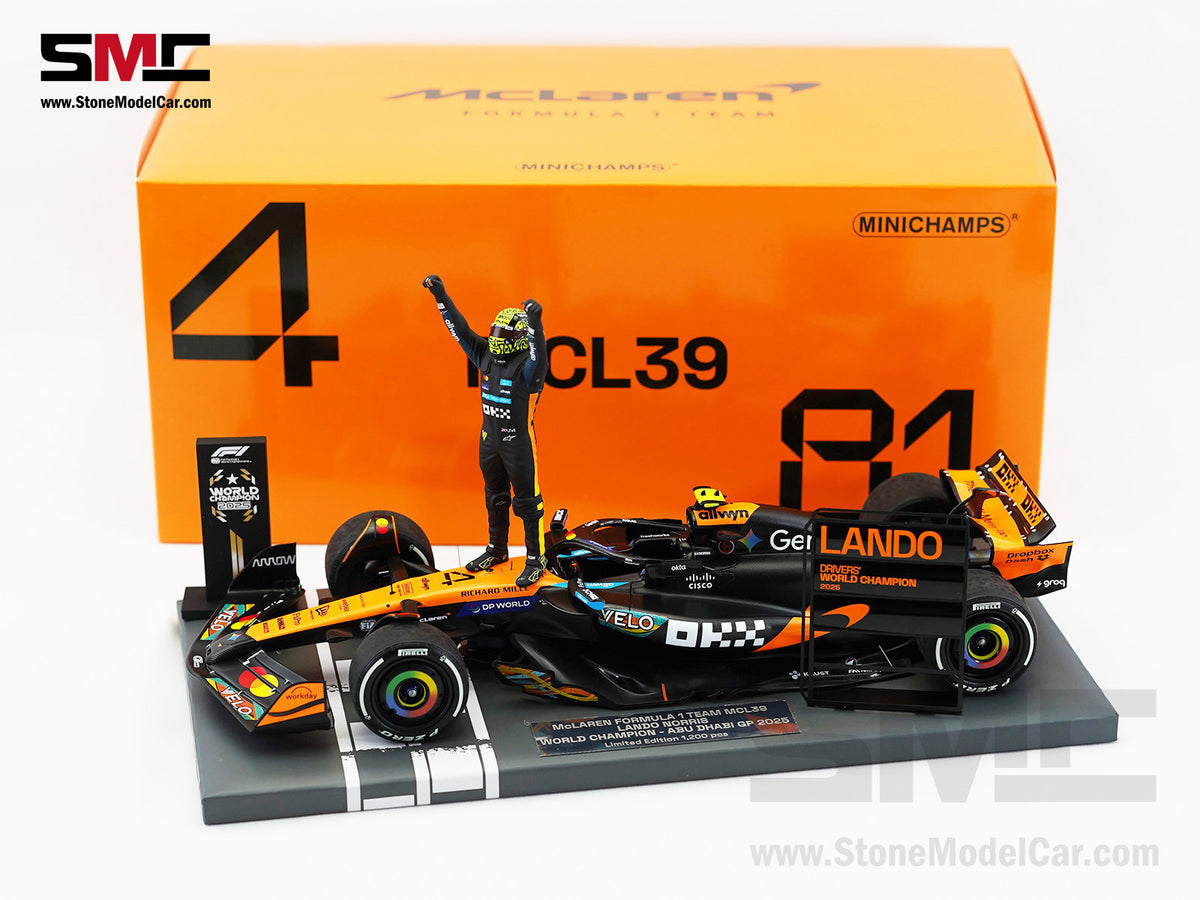 McLaren F1 MCL39 #4 Lando Norris Abu Dhabi GP 2025 World Champion 1:18 MINICHAMPS