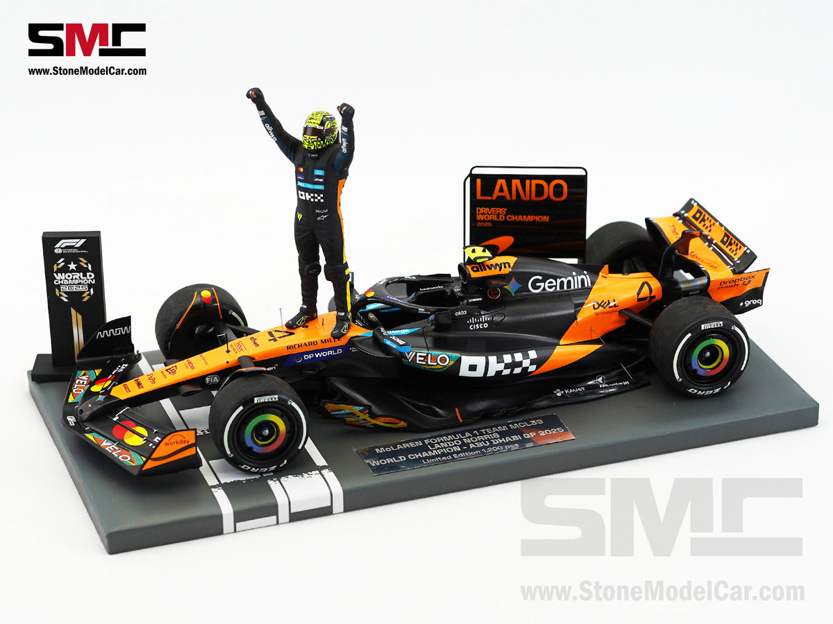 McLaren F1 MCL39 #4 Lando Norris Abu Dhabi GP 2025 World Champion 1:18 MINICHAMPS