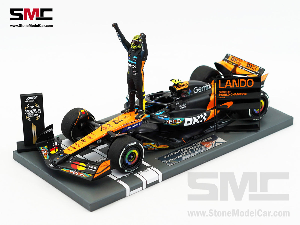 McLaren F1 MCL39 #4 Lando Norris Abu Dhabi GP 2025 World Champion 1:18 MINICHAMPS