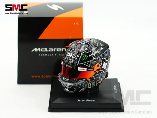 McLaren F1 MCL39 #81 Oscar Piastri US Austin GP 2025 Spark 1:5 Miniature Helmet