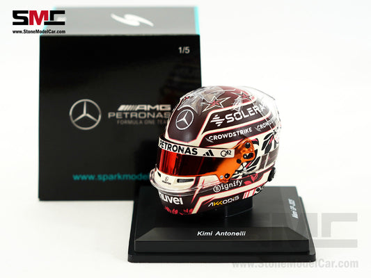 Mercedes F1 W16 #12 Kimi Antonelli Miami GP 2025 Sprint Pole Spark 1:5 Helmet
