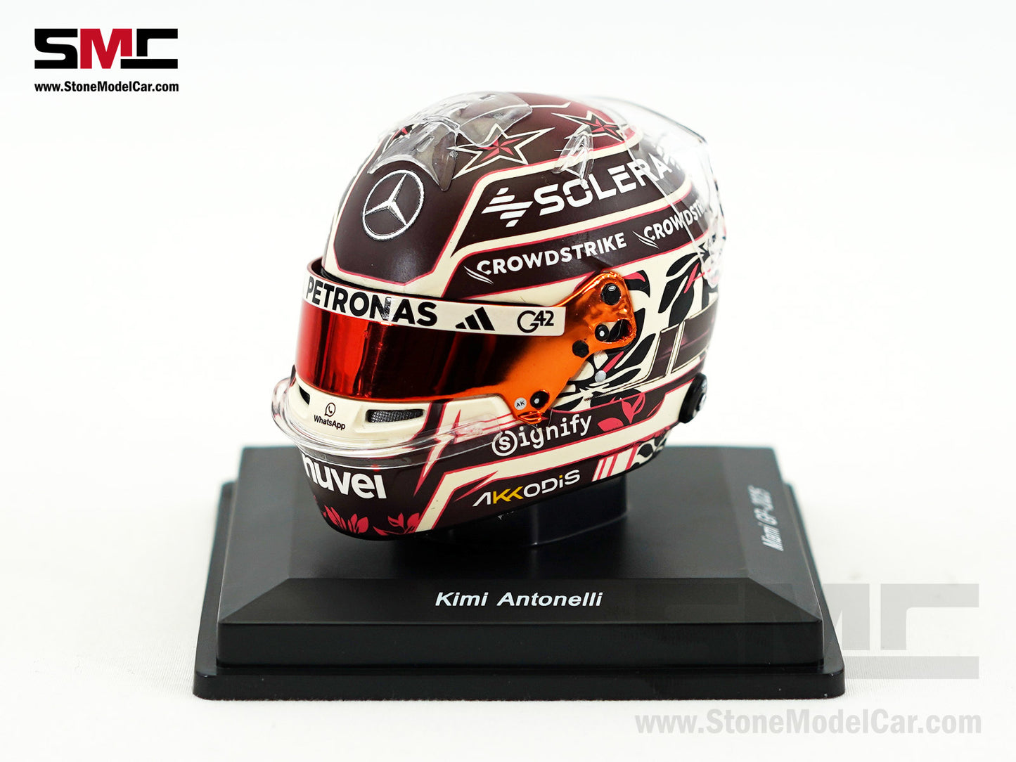Mercedes F1 W16 #12 Kimi Antonelli Miami GP 2025 Sprint Pole Spark 1:5 Helmet