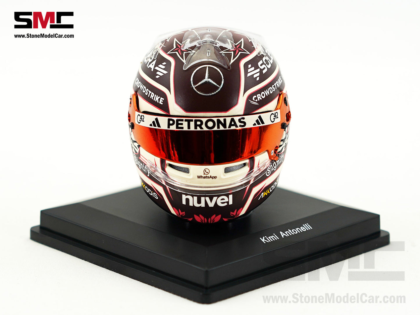 Mercedes F1 W16 #12 Kimi Antonelli Miami GP 2025 Sprint Pole Spark 1:5 Helmet