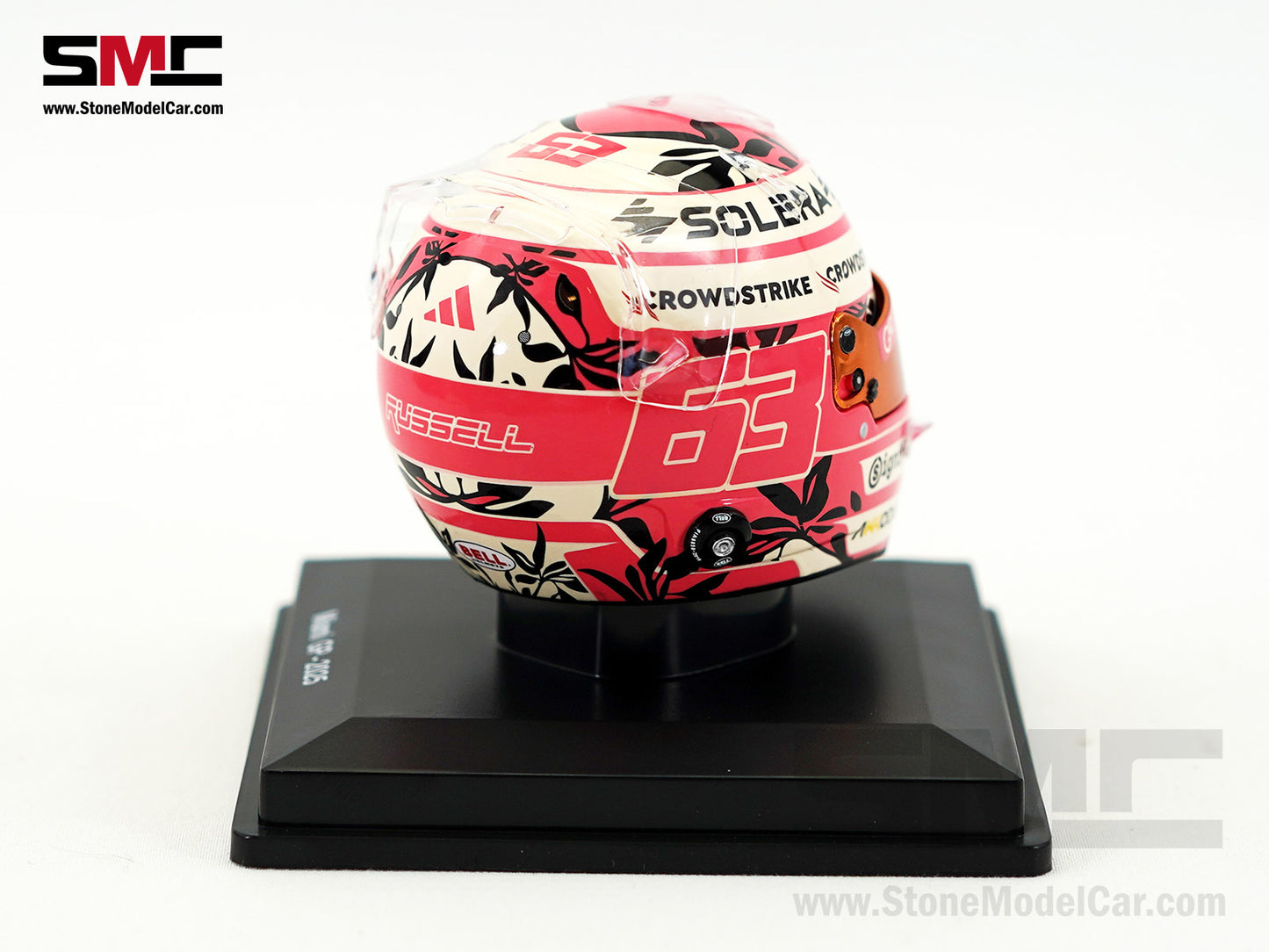 Mercedes F1 W16 #63 George Russell Miami GP 2025 Spark 1:5 Miniature Helmet