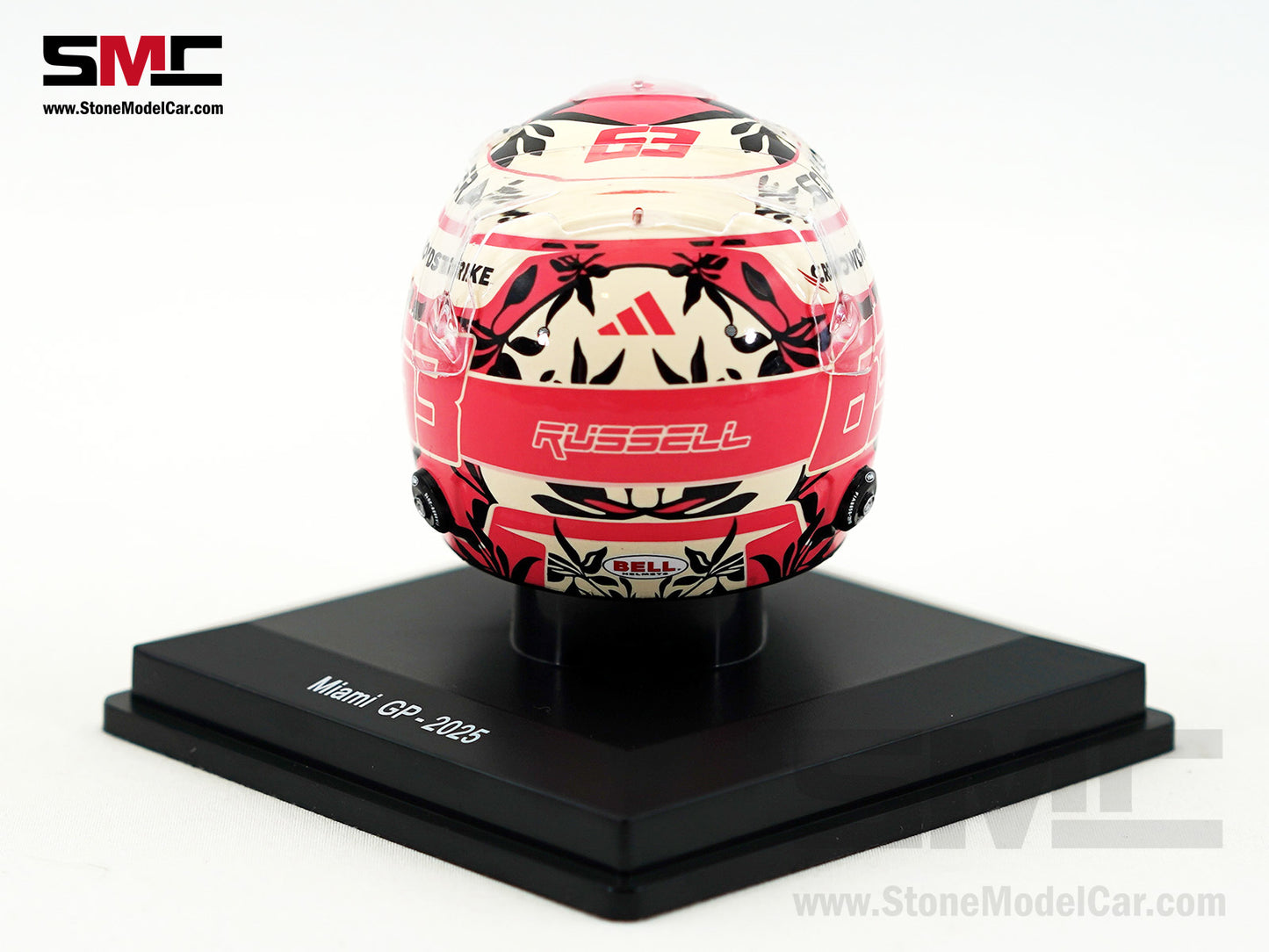 Mercedes F1 W16 #63 George Russell Miami GP 2025 Spark 1:5 Miniature Helmet