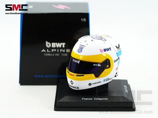 Alpine Renault F1 A525 #43 Franco Colapinto US GP 2025 Spark 1:5 Miniature Helmet