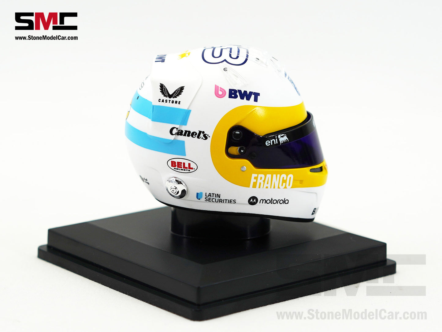 Alpine Renault F1 A525 #43 Franco Colapinto US GP 2025 Spark 1:5 Miniature Helmet