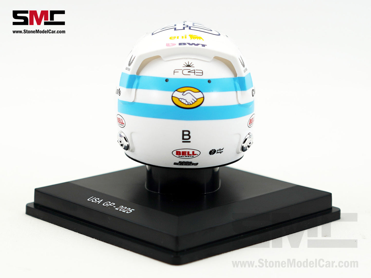 Alpine Renault F1 A525 #43 Franco Colapinto US GP 2025 Spark 1:5 Miniature Helmet