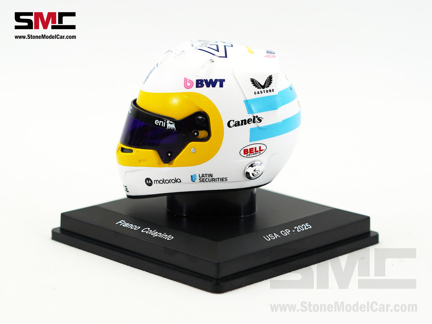 Alpine Renault F1 A525 #43 Franco Colapinto US GP 2025 Spark 1:5 Miniature Helmet