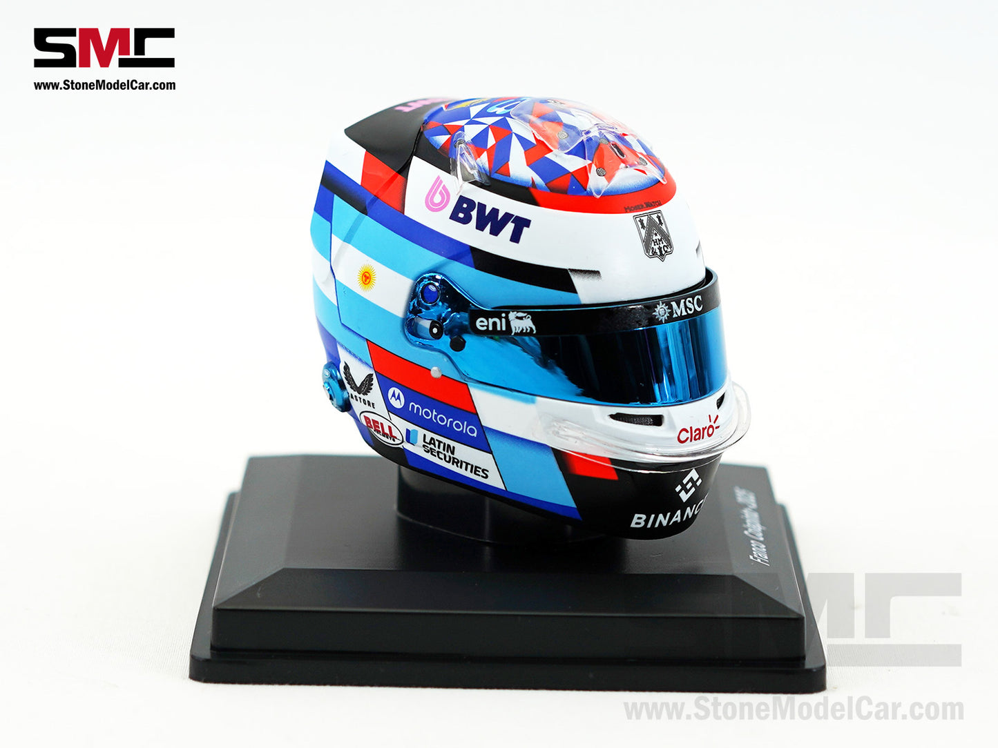Alpine Renault F1 A525 #43 Franco Colapinto Season 2025 Spark 1:5 Miniature Helmet