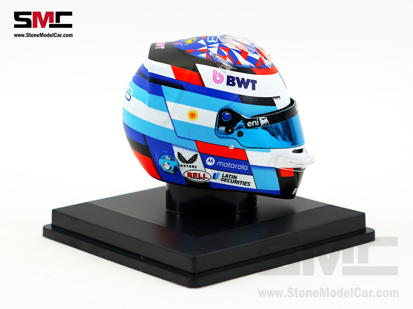 Alpine Renault F1 A525 #43 Franco Colapinto Season 2025 Spark 1:5 Miniature Helmet