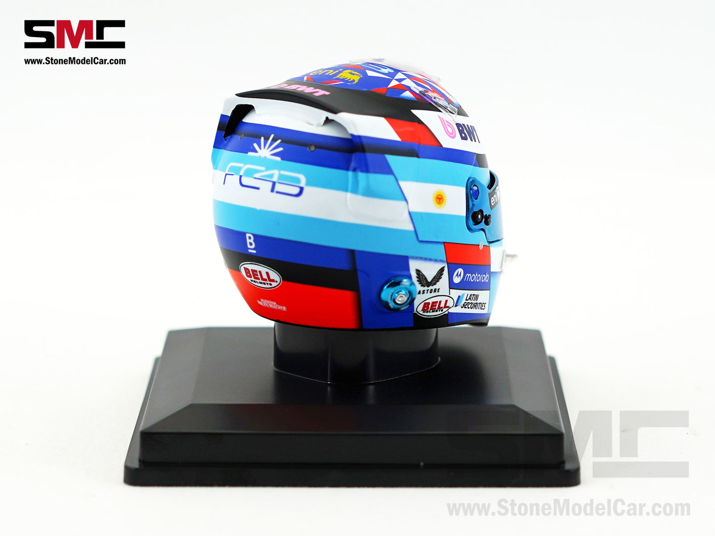 Alpine Renault F1 A525 #43 Franco Colapinto Season 2025 Spark 1:5 Miniature Helmet