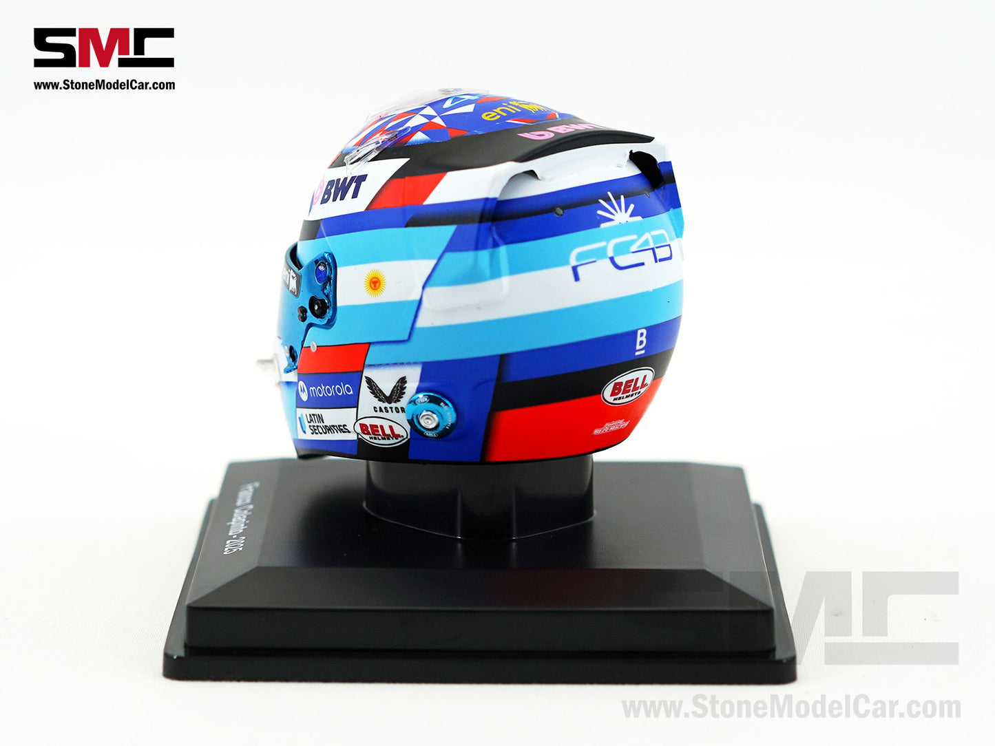 Alpine Renault F1 A525 #43 Franco Colapinto Season 2025 Spark 1:5 Miniature Helmet
