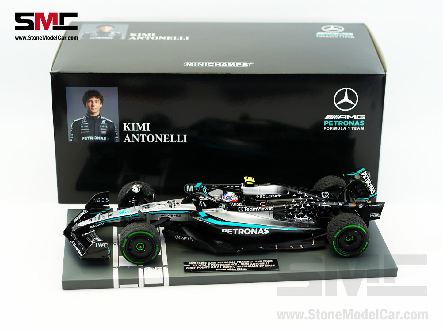 Mercedes F1 W16 #12 Kimi Antonelli Australian GP 2025 4th 1:18 MINICHAMPS