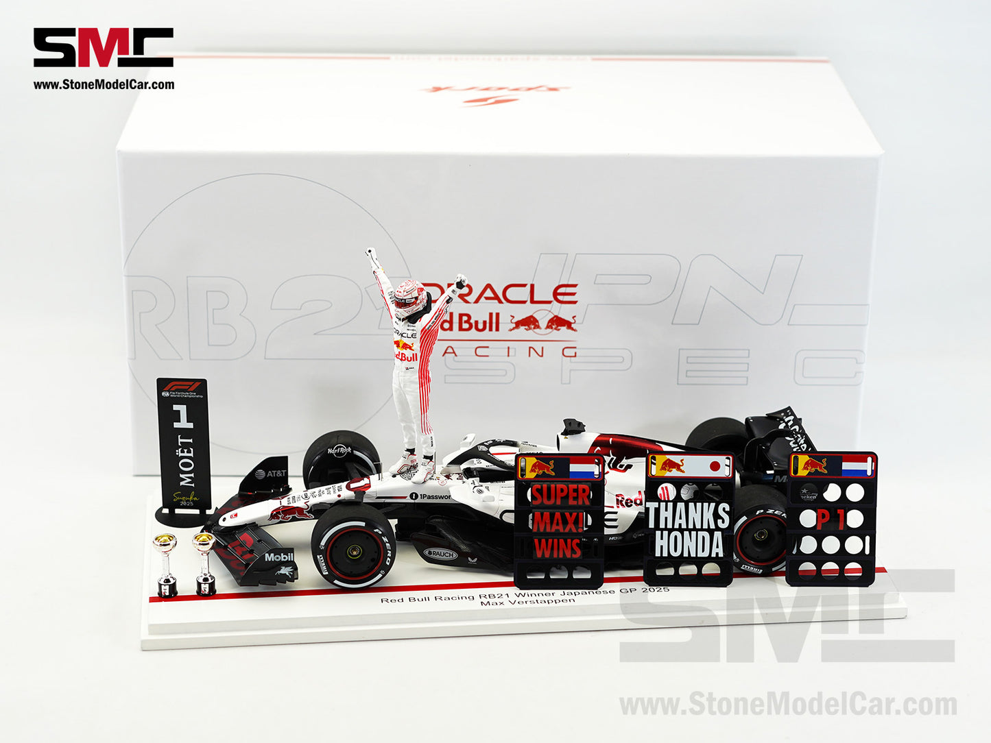 Red Bull F1 RB21 #1 Max Verstappen Japanese GP Winner 2025 1:18 Spark Figure Special