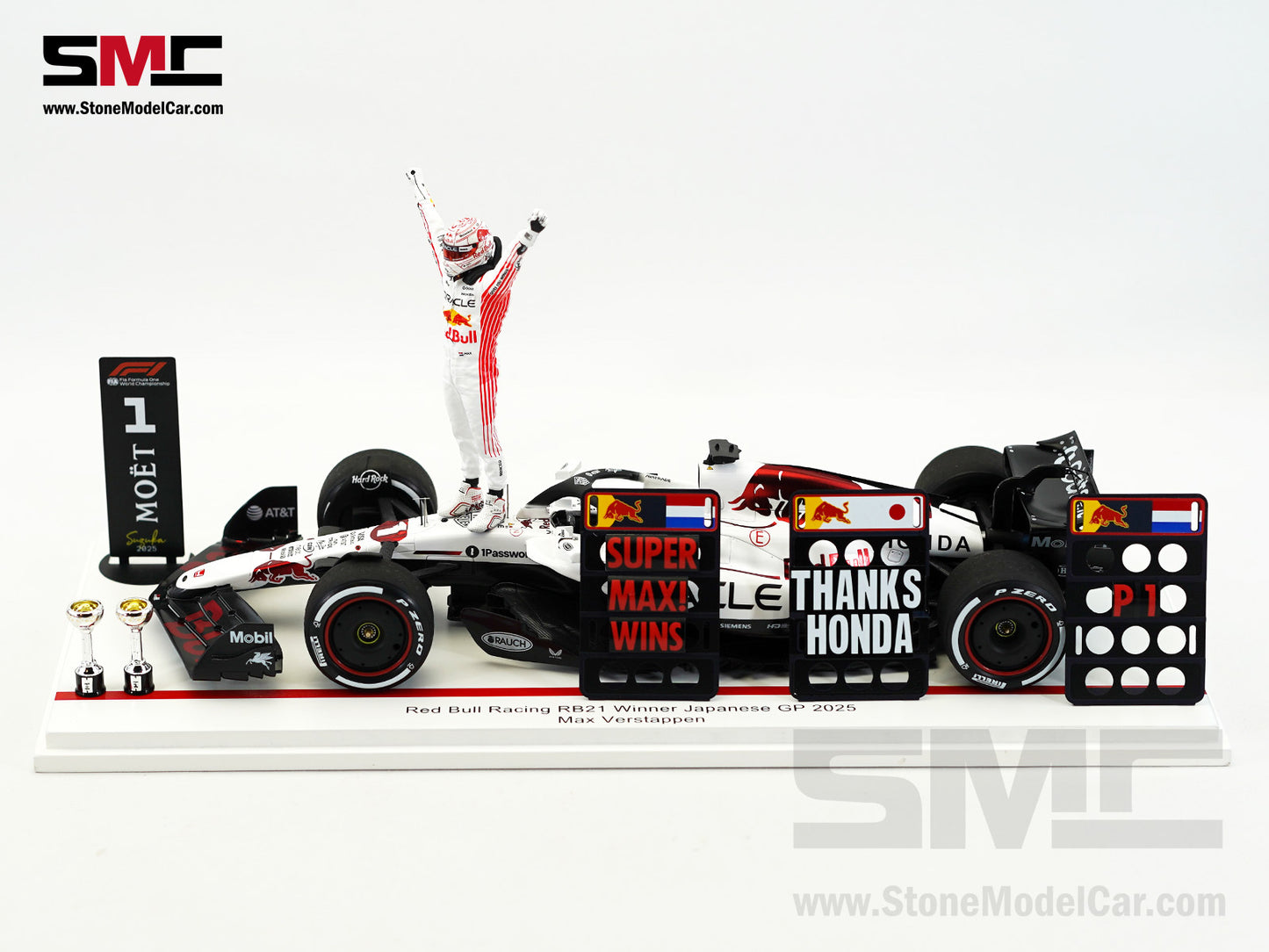 Red Bull F1 RB21 #1 Max Verstappen Japanese GP Winner 2025 1:18 Spark Figure Special