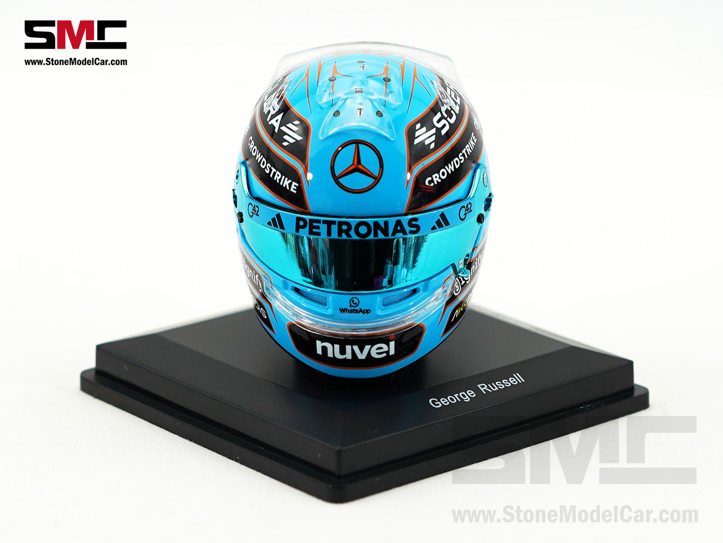 Mercedes F1 W16 #63 George Russell British GP 2025 Spark 1:5 Miniature Helmet