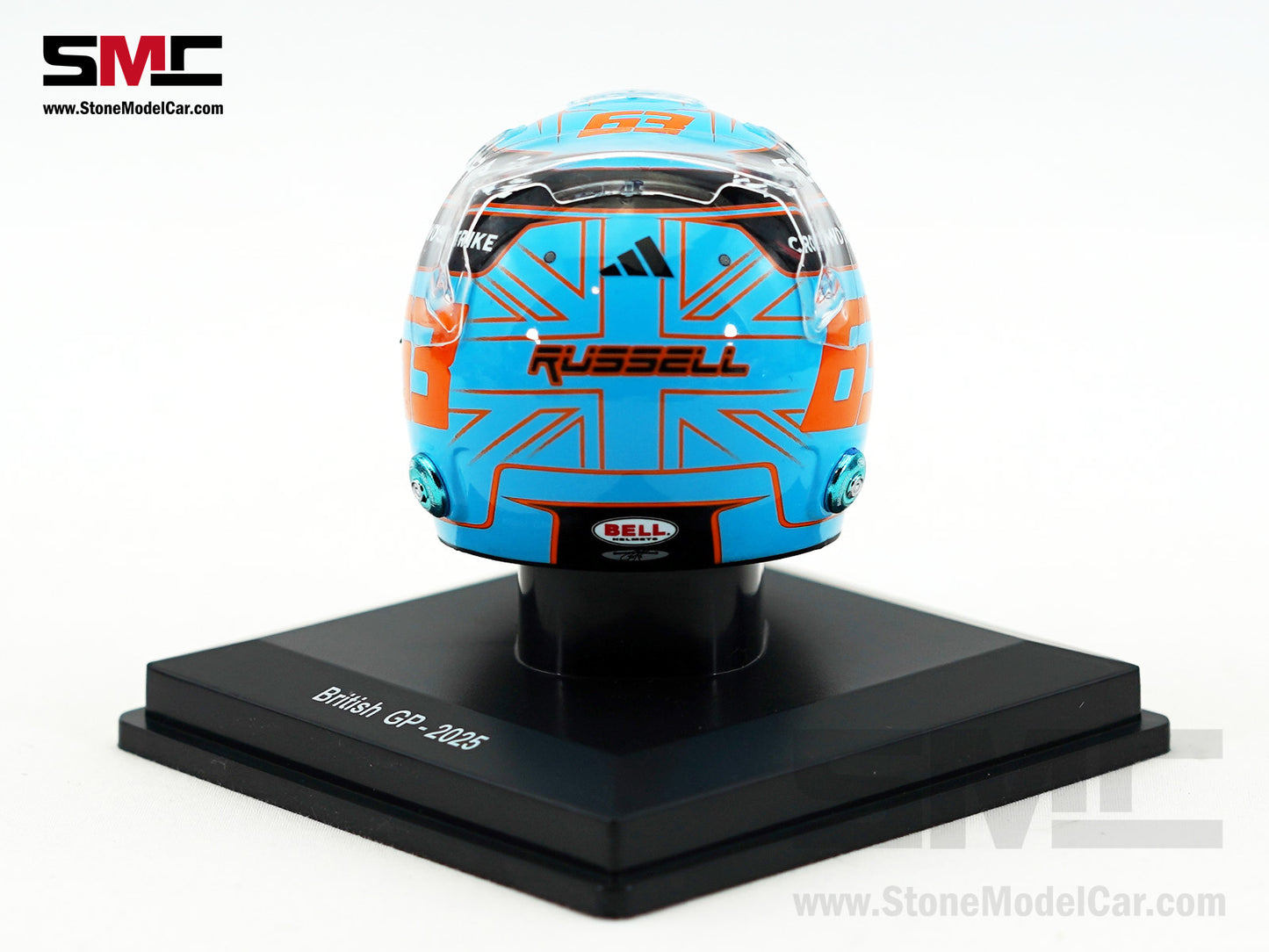 Mercedes F1 W16 #63 George Russell British GP 2025 Spark 1:5 Miniature Helmet
