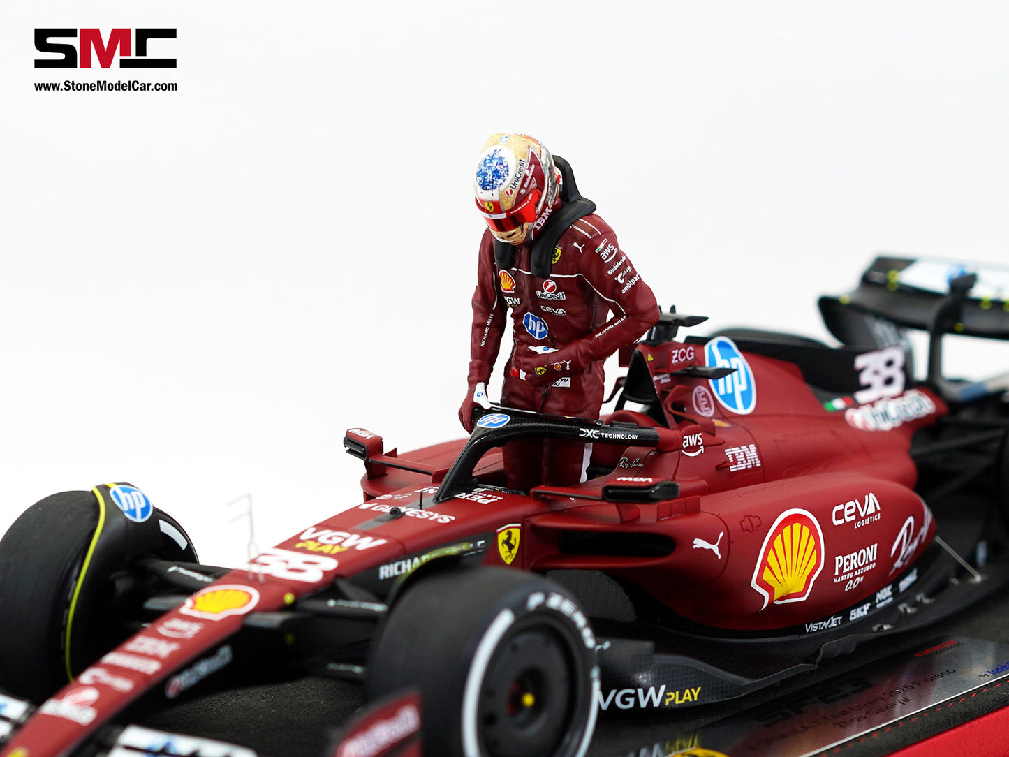 Ferrari F1 SF-23 #38 Zhou Guanyu Fiorano Test 2025 Looksmart 1:18 Special Edition LS18BNF004