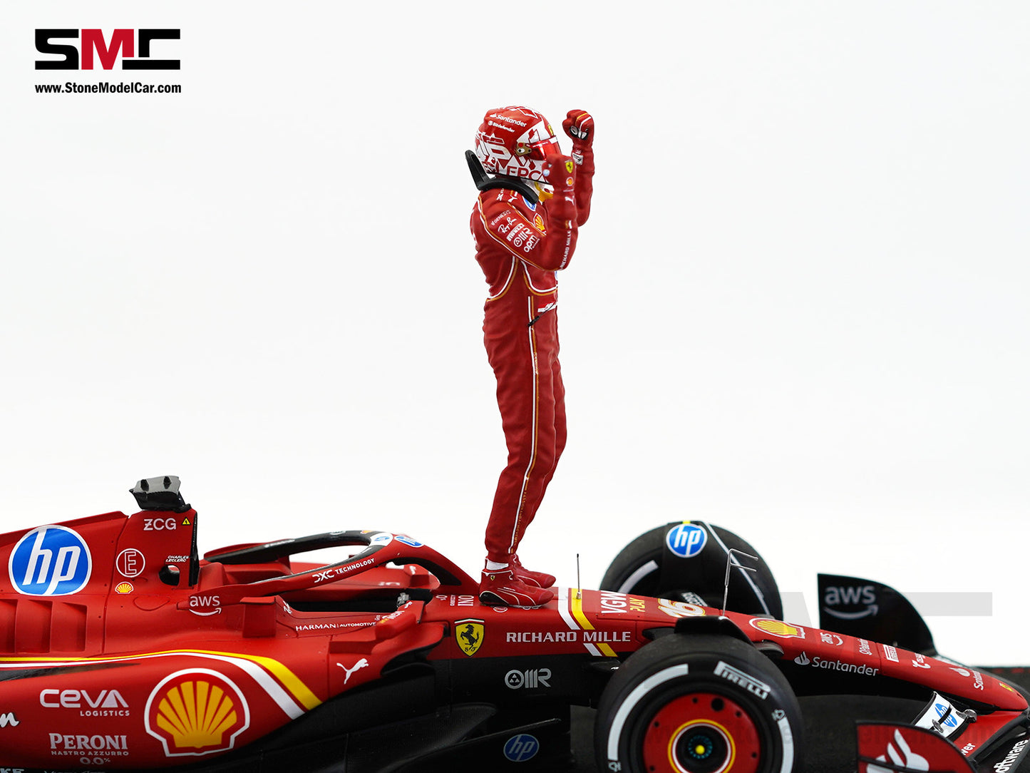 Ferrari F1 SF-24 #16 Charles Leclerc Winner Monaco GP 2024 Looksmart 1:18 Special Edition