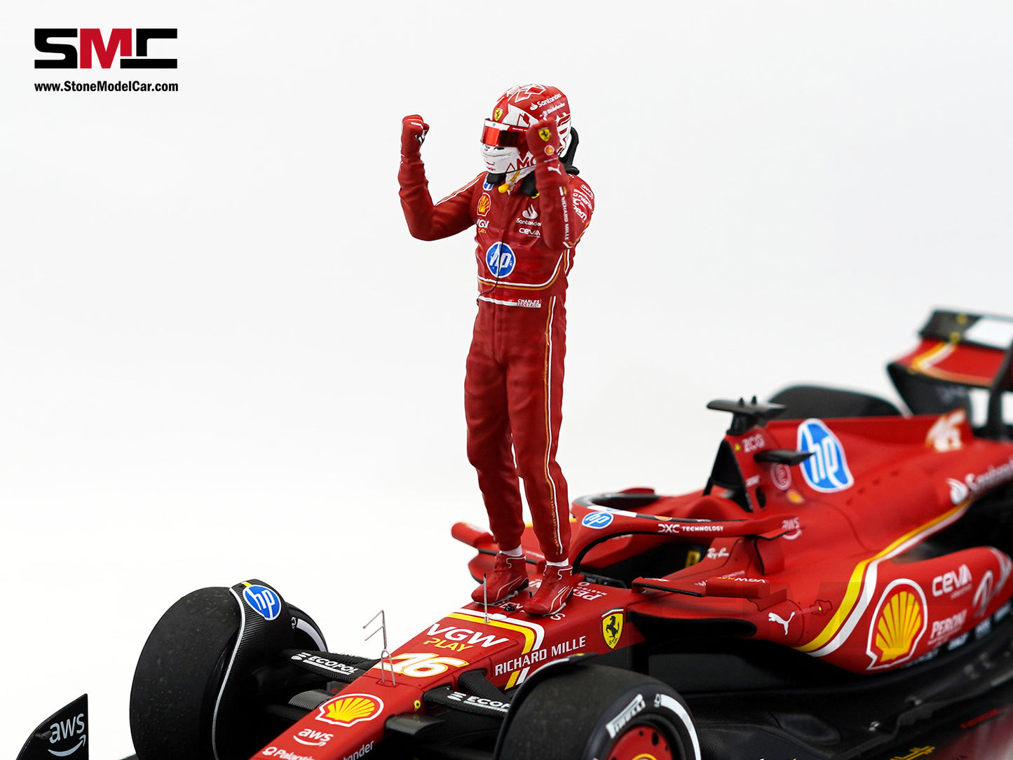 Ferrari F1 SF-24 #16 Charles Leclerc Winner Monaco GP 2024 Looksmart 1:18 Special Edition
