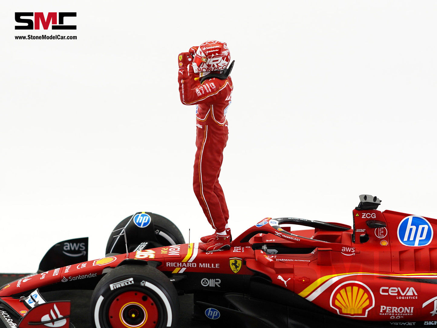 Ferrari F1 SF-24 #16 Charles Leclerc Winner Monaco GP 2024 Looksmart 1:18 Special Edition