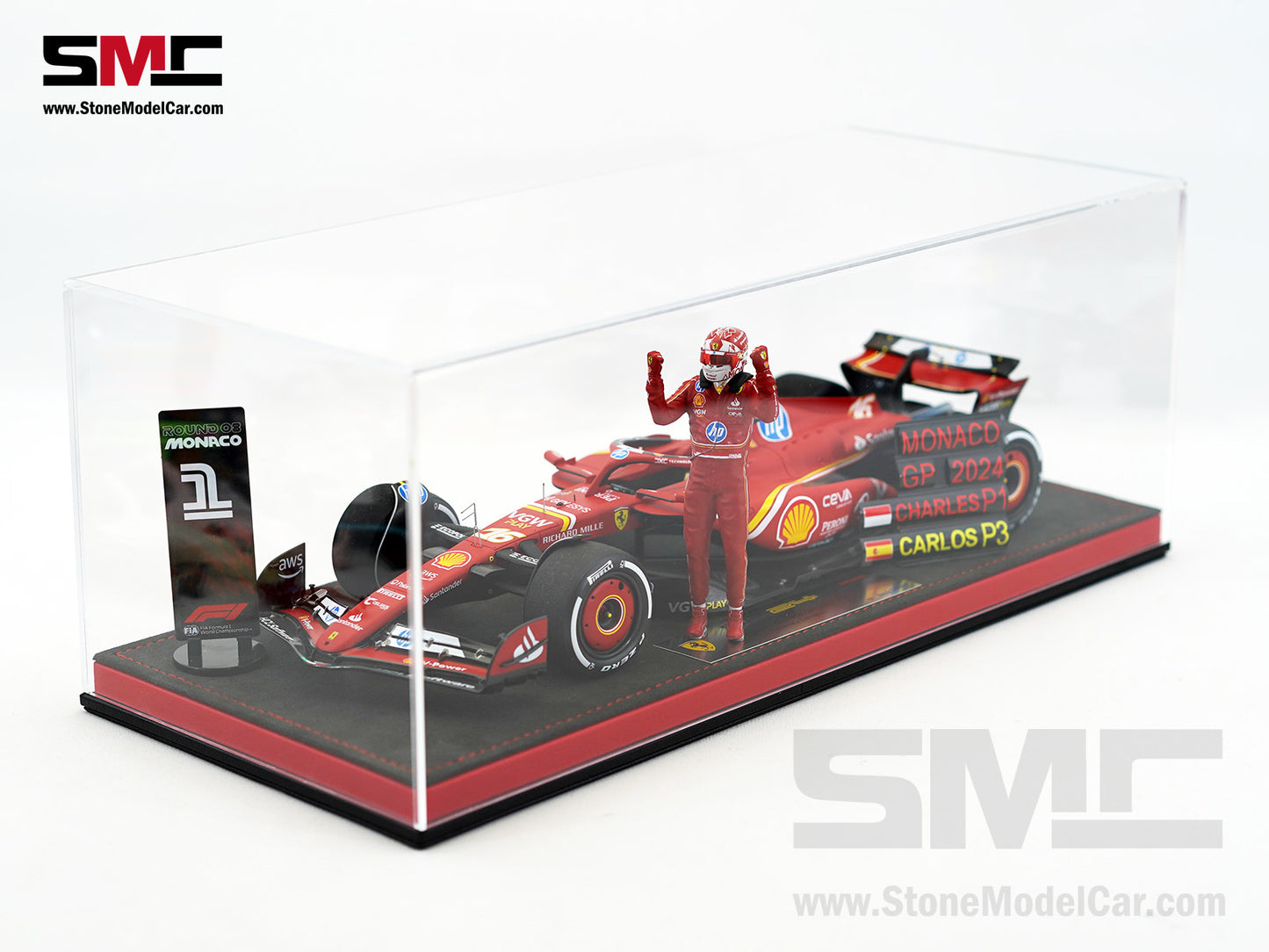Ferrari F1 SF-24 #16 Charles Leclerc Winner Monaco GP 2024 Looksmart 1:18 Special Edition