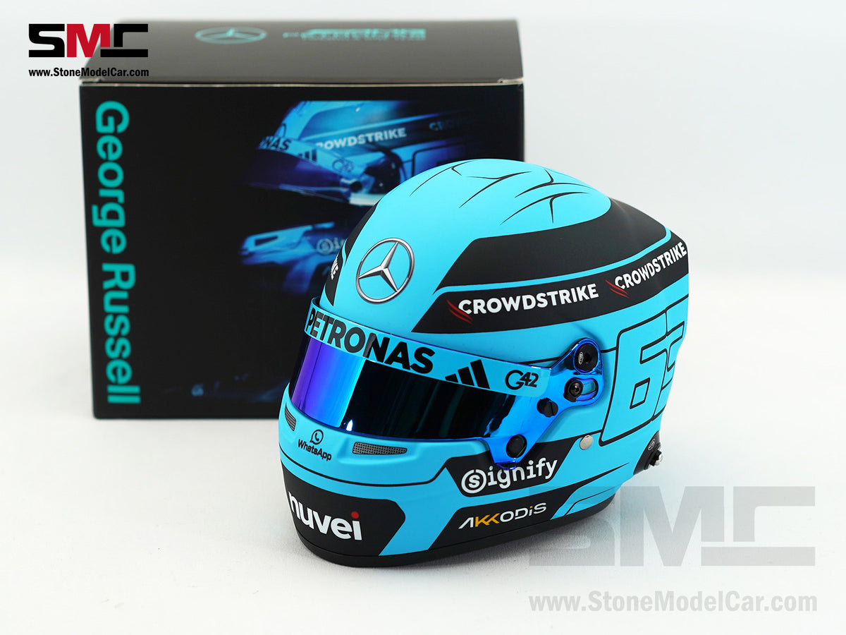 Mercedes F1 W16 #63 George Russell Season 2025 Canada GP Winner BELL 1:2 Miniature Helmet