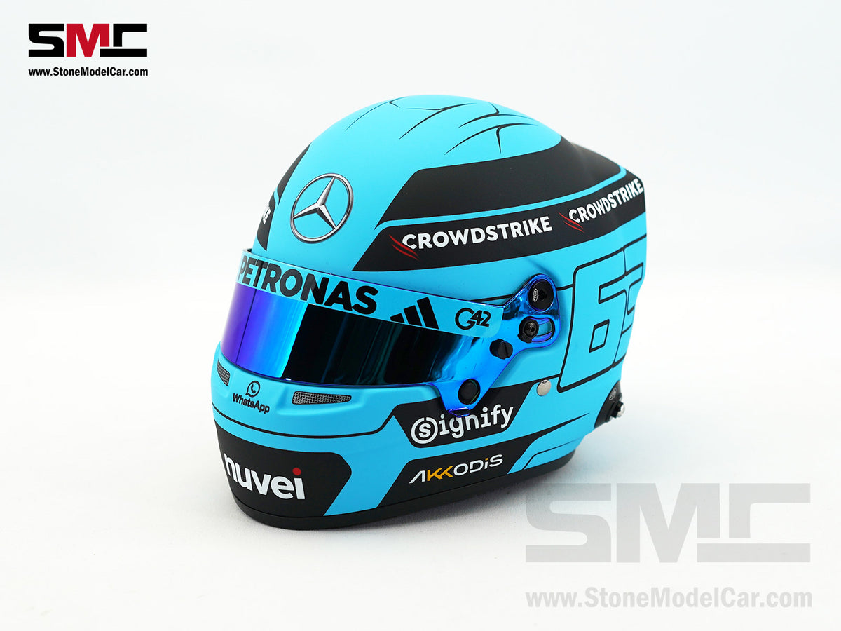 Mercedes F1 W16 #63 George Russell Season 2025 Canada GP Winner BELL 1:2 Miniature Helmet