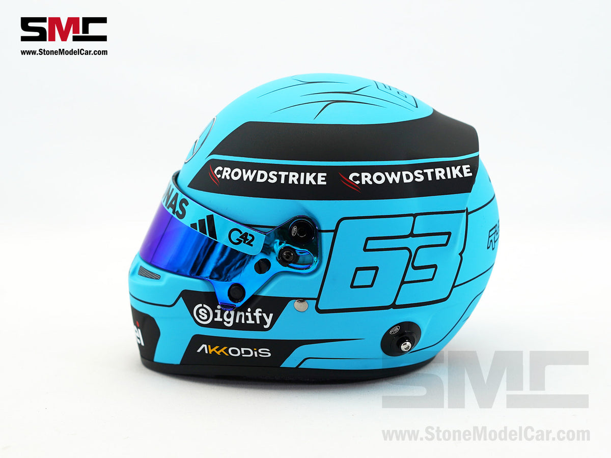 Mercedes F1 W16 #63 George Russell Season 2025 Canada GP Winner BELL 1:2 Miniature Helmet