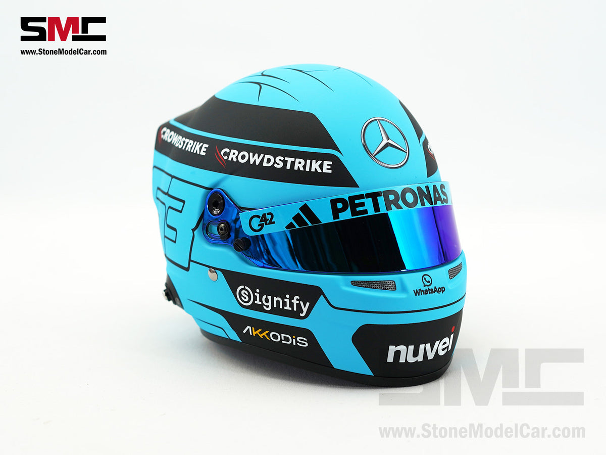 Mercedes F1 W16 #63 George Russell Season 2025 Canada GP Winner BELL 1:2 Miniature Helmet