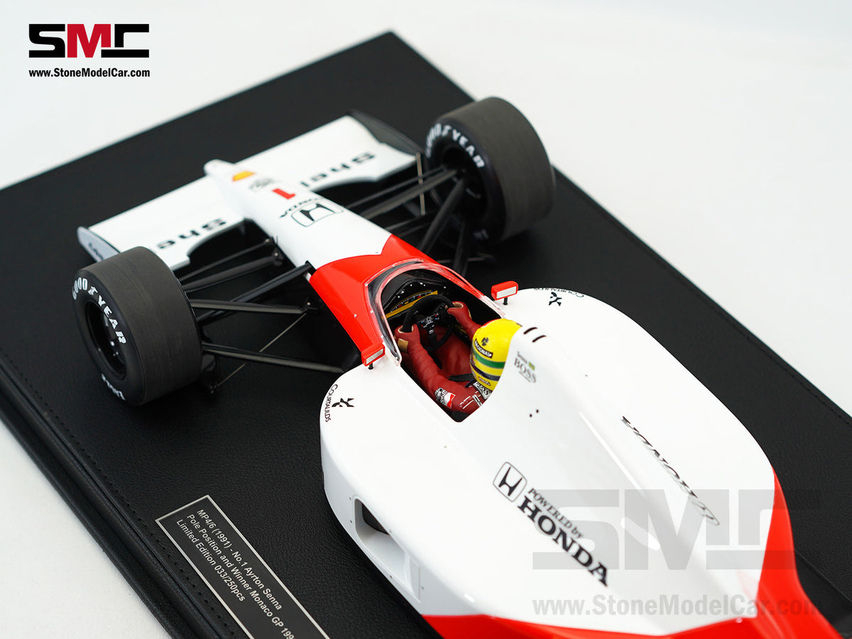 Mclaren F1 MP4/6 #1 Ayrton Senna Monaco 1991 World Champion with Driver 1:12 GP REPLICAS Plus Decal