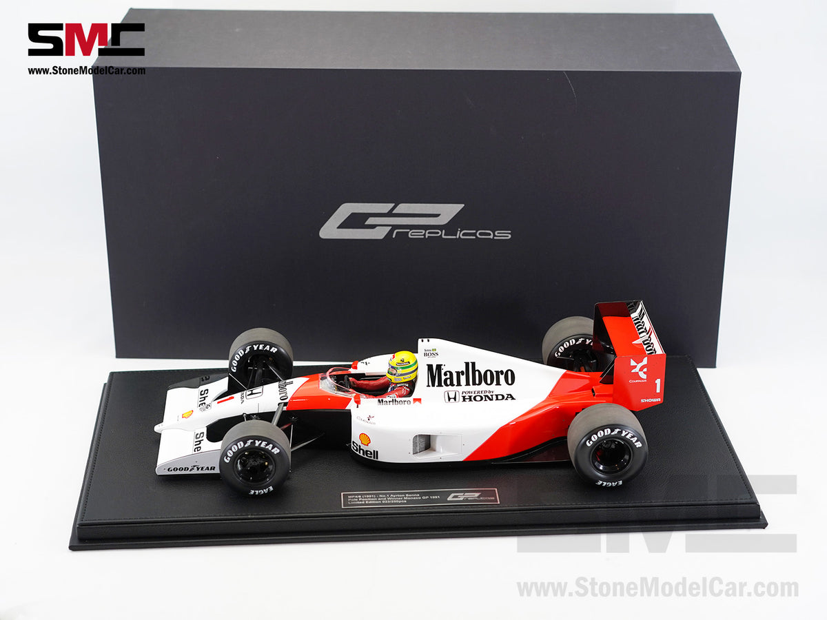 Mclaren F1 MP4/6 #1 Ayrton Senna Monaco 1991 World Champion with Driver 1:12 GP REPLICAS with Decal