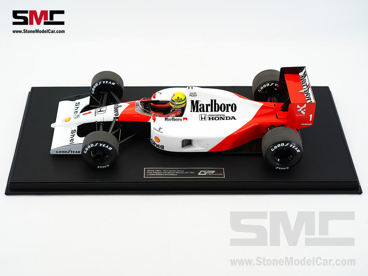 Mclaren F1 MP4/6 #1 Ayrton Senna Monaco 1991 World Champion with Driver 1:12 GP REPLICAS with Decal