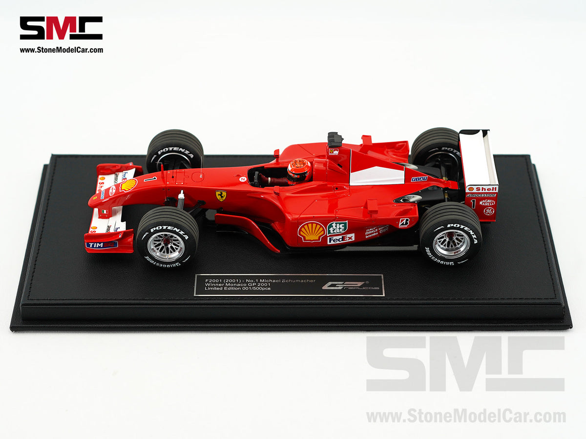 Ferrari F1 F2001 #1 Michael Schumacher Monaco GP Winner 2001 World Champion 1:18 GP REPLICAS with Driver + Decal