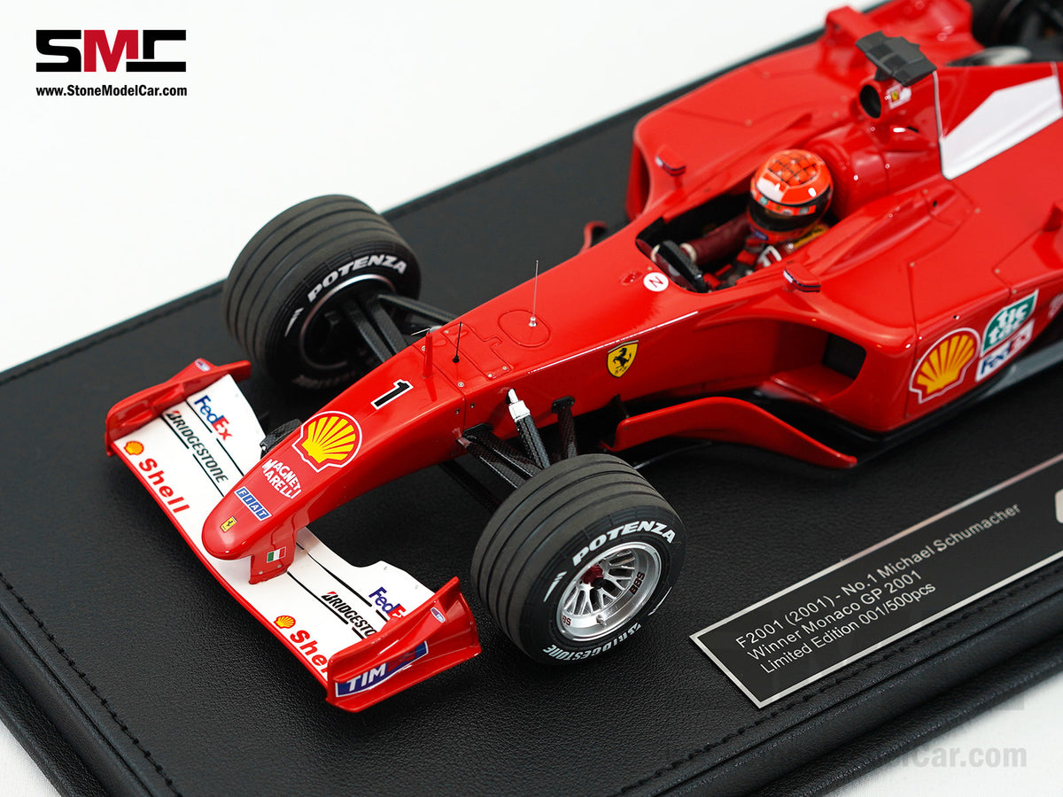 Ferrari F1 F2001 #1 Michael Schumacher Monaco GP Winner 2001 World Champion 1:18 GP REPLICAS with Driver + Decal