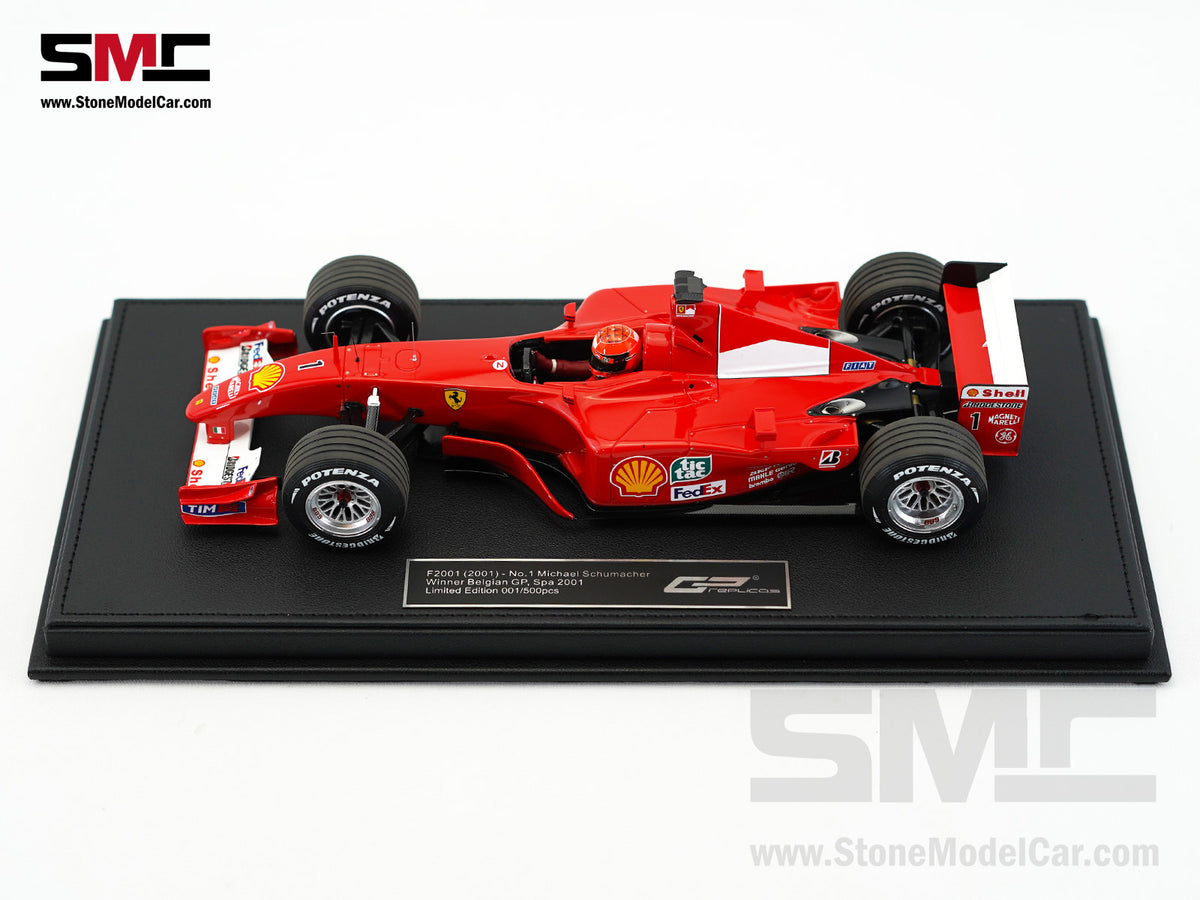 Ferrari F1 F2001 #1 Michael Schumacher Belgium GP Winner 2001 World Champion 1:18 GP REPLICAS with Driver + Decal