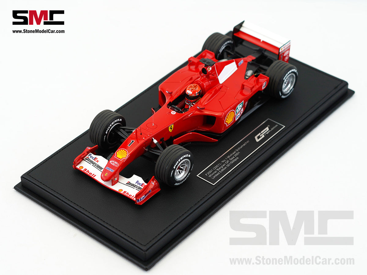 Ferrari F1 F2001 #1 Michael Schumacher Belgium GP Winner 2001 World Champion 1:18 GP REPLICAS with Driver + Decal