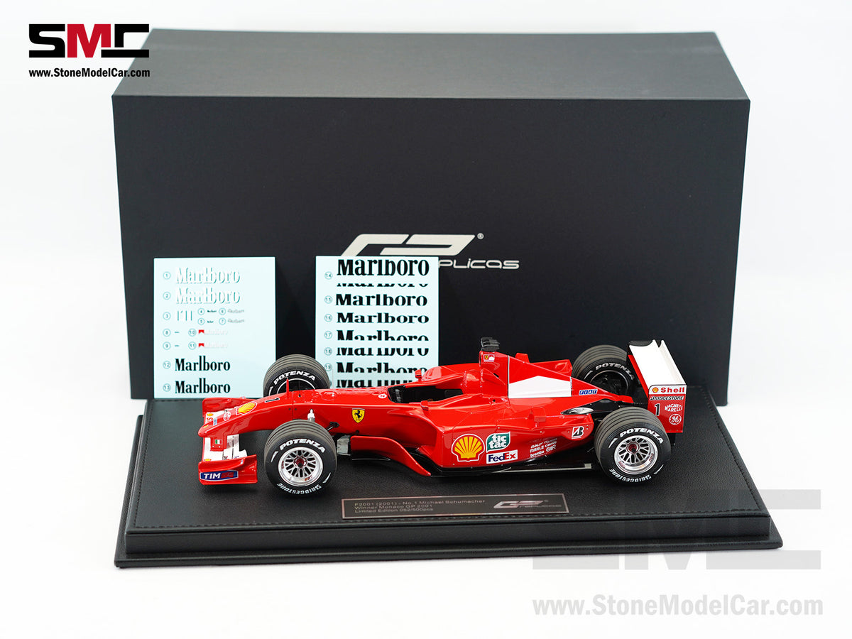 Ferrari F1 F2001 #1 Michael Schumacher Monaco GP Winner 2001 World Champion 1:18 GP REPLICAS GP168A + Decal