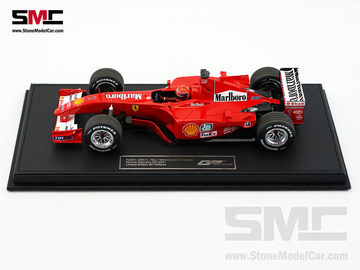Ferrari F1 F2001 #1 Michael Schumacher Monaco GP Winner 2001 World Champion 1:18 GP REPLICAS with Driver and Decal