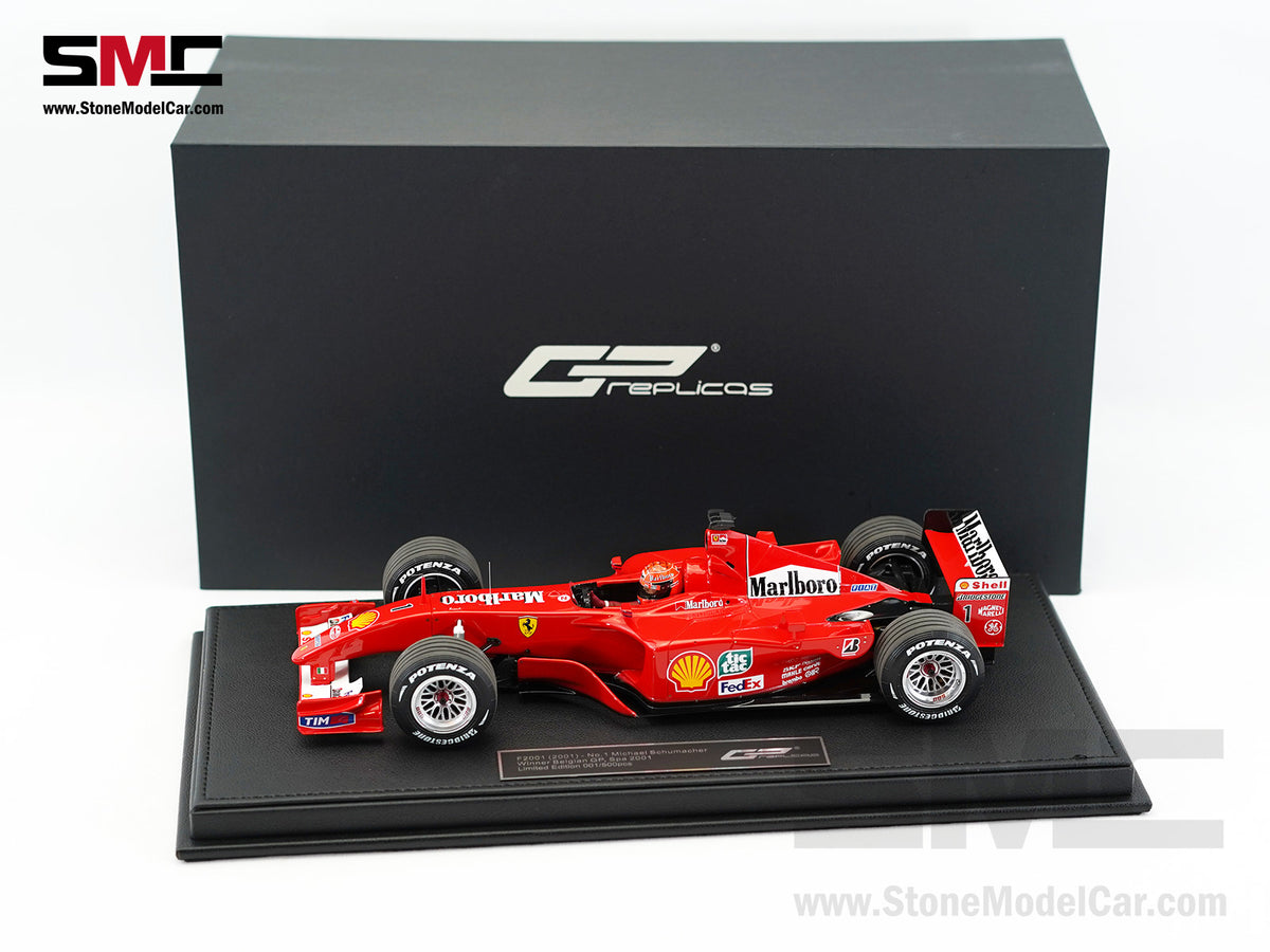 Ferrari F1 F2001 #1 Michael Schumacher Belgium GP Winner 2001 World Champion 1:18 GP REPLICAS with Driver and Decal