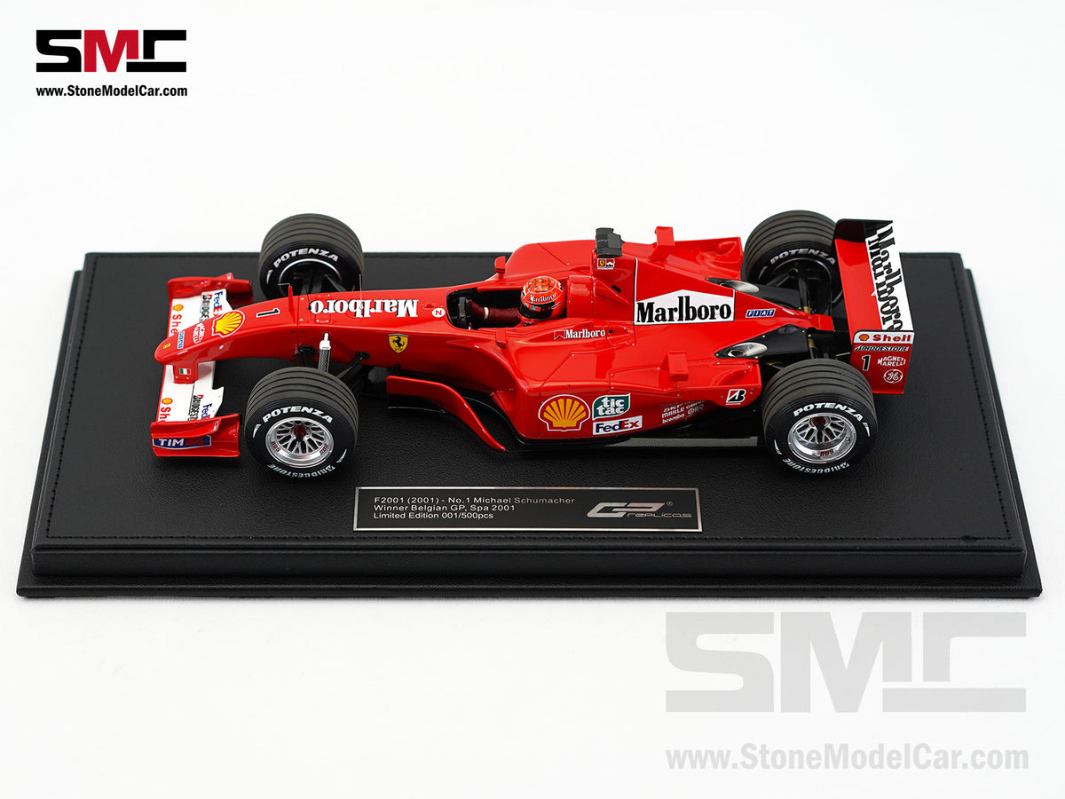 Ferrari F1 F2001 #1 Michael Schumacher Belgium GP Winner 2001 World Champion 1:18 GP REPLICAS with Driver and Decal